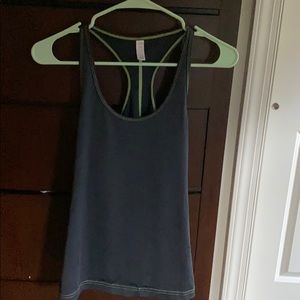 Athletic tank with a looser fit.  Unlined.